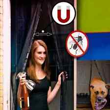 Tenda Zanzariera Magnetica per Porta Porte Finestre 220x100cm Zanzare Nero