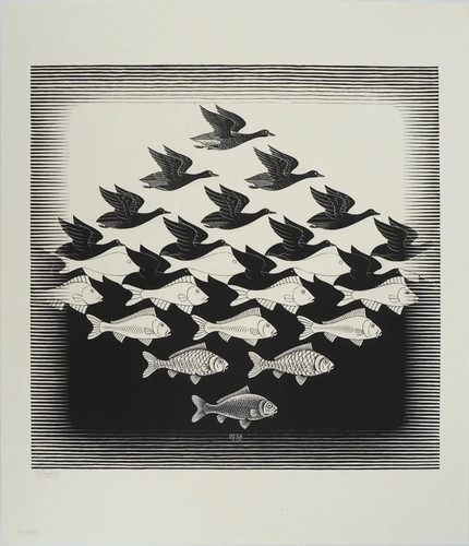 Escher facsimile firmato - facsimile,