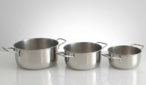 Tris casseruole acciaio - casseruole, inox