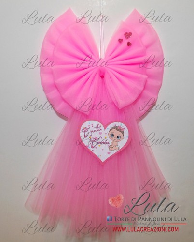 Fiocco nascita tulle - fiocco,