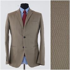 Giacca cappotto sportivo uomo non costruito blazer 40R taglia UK SISLEY marrone cotone