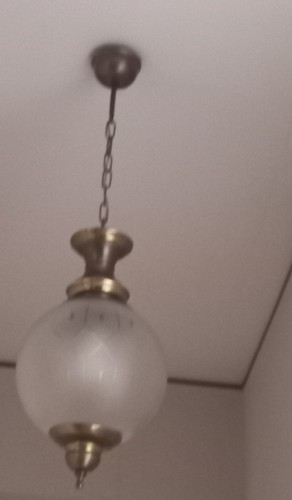 Lampadario vintage ottone - lampadario,