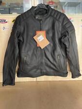 giacca moto cafe racer pelle giubbino nero gasoline vintage custom protezioni