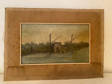 Vecchio Acquarello Vintage firmato  cm 42 x 30