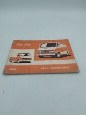 Libretto Uso Manutenzione Fiat 242  auto furgoni  Epoca Manuale Ricambi Motore 