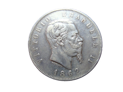 Lire 1862 regno d - 5,