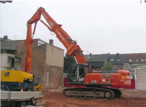Vecchio escavatore hitachi - escavatore,