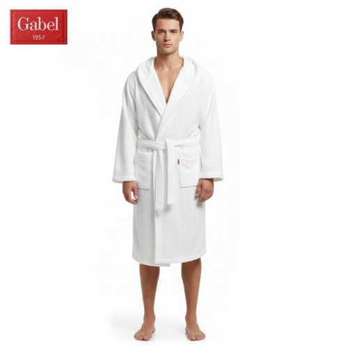 Accappatoio jacquard con