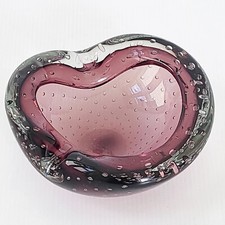 Portaoggetti Italiano Vintage 1960 Vetro Di Murano Viola 60S 1960S Retro