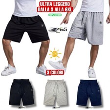 PANTALONCINO PANTALONE  ULTRA LEGGERO CORTO UOMO 100% COTONE BERMUDA CASA SPORT