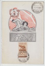 LIVORNO - 1960 - CARTOLINA CON ANNULLO FILATELICO CENTENARIO FRANCOBOLLO TOSCANA