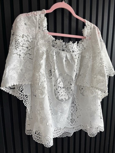 Top boho monsoon bianco pizzo - boho,