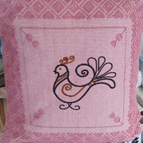 Cuscino ricamato cotone - cuscino,