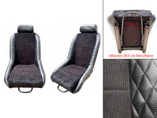 2 Sedili da Corsa Universali Anni 70 Classic Sedili Sportivi con Console Cord Design Rombi