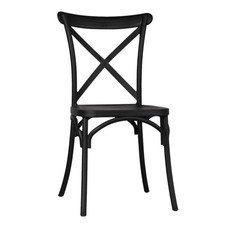 Sedia Cross Back Pompei Nero