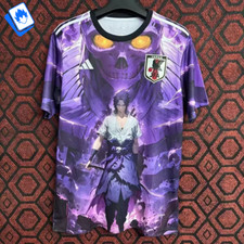 T-Shirt Uomo Naruto Sasuke Anime Manga Moda Estiva Viola Casual Streetwear