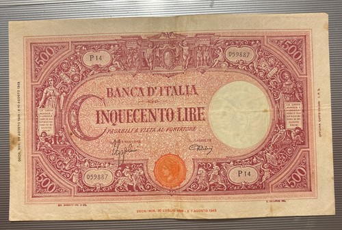 Banconota 500 lire 08 - banconota,