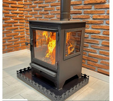 Fornello a legna in vetro tre