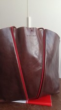 Borsa Orciani A Secchiello Di Pelle Marrone E Rossa