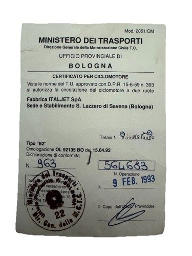 Libretto circolazione - di,