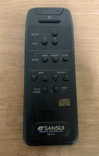 Sansui h15 remote - sansui, rs-h15
