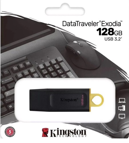 Pendrive usb 128gb kingston - usb,