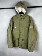 FJALLRAVEN G-1000 Groenlandia giacca uomo invernale oliva con cappuccio sherpa