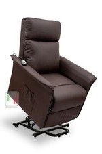 Poltrona Relax Elettrica   Alzapersona Per Anziani con ruote  Nancy in ecopelle