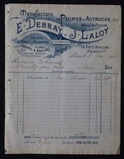 Billhead Fattura 1906 piume di