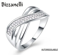 Anello a fascia intrecciato in