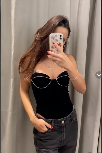 Zara nuovo body velluto - zara,