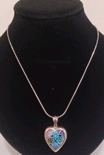 Ciondolo cuore millefiori in