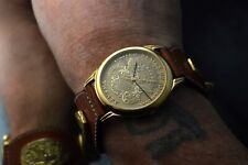 ALFEX VERY RARE COIN WATCH TWENTY DOLLARS UNITED STATES OF AMERICA VINTAGE 37MM