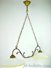 Lampadario liberty ottone