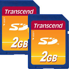 Confezione da 2 schede di memoria digitali Transcend 2 GB SD Secure per fotocamere vecchie