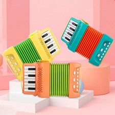 Fisarmonica a piano con 10 tasti e 8 bassi, strumento musicale, set da gioco per