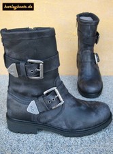 Stivali Harley Davidson selvaggi neri vintage ingegnere stivali da motociclista taglia 40 e 46