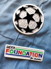 4 x Patch toppa badge logo Champions League + Uefa for Children Foundation