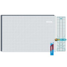 Set tappetini da taglio Semplix A1 grigio/turchese + pennarello Prym Aqua