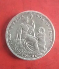Moneta argento 1 Sol Perù 1924