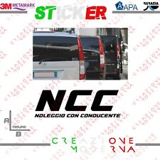 ADESIVO STICKER NCC NOLEGGIO CON CONDUCENTE MISURE PERSONALIZZATE