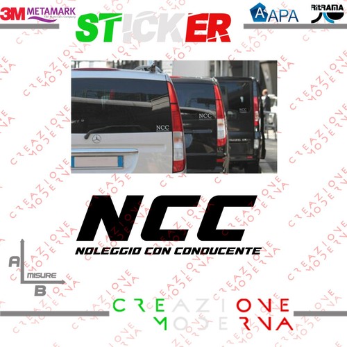 Adesivo sticker ncc noleggio - ncc,