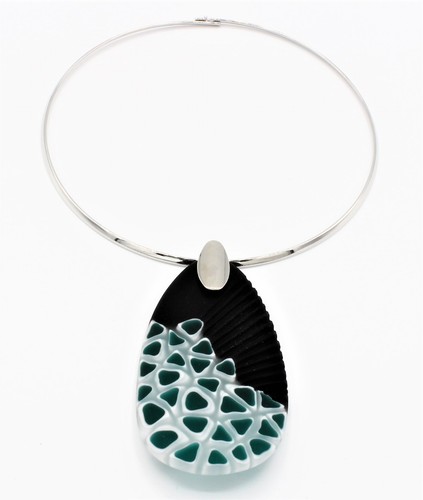 Collana donna vetro battuto e - vetro,