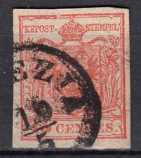 A-9950- 1850 LOMBARDO VENETO Stemma austro-ungarico Sas. 4 usato