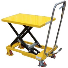 Piattaforma elevatrice a pantografo semplice carrello 4 ruote piano lavoro mm.81