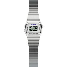 Orologio Donna TIMEX T80 TEENY TINY TW2Y46500 Digitale Acciaio Elastico VINTAGE