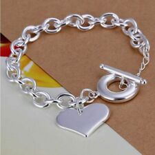 BRACCIALE DA DONNA CHARMS CIONDOLO PENDENTE BRACCIALETTO ARGENTO