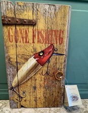 Fishing Lure Wall Plaque Wood