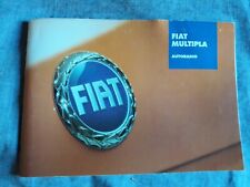 MANUALE D'ISTRUZIONI AUTORADIO FIAT MULTIPLA ORIGINALE 