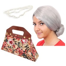 OLD LADY ACCESSORY SET WIG